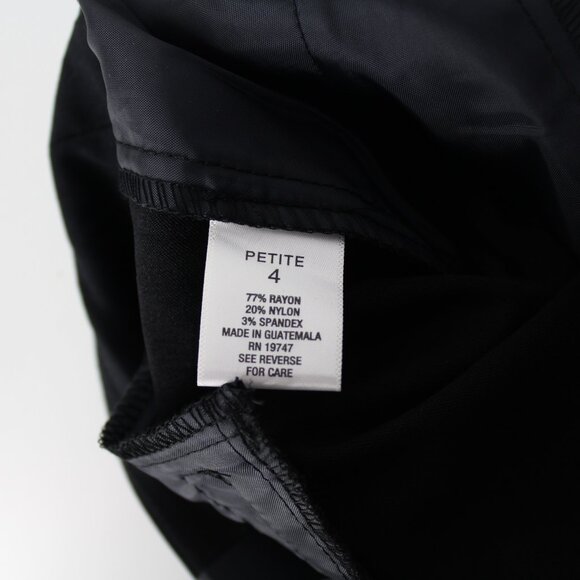 Roz & Ali Black Sailor Pants Classic Fit pull on high waist trouser 4 petite New - Picture 12 of 12